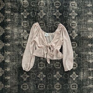 Princess Polly Floral Tie Front Top